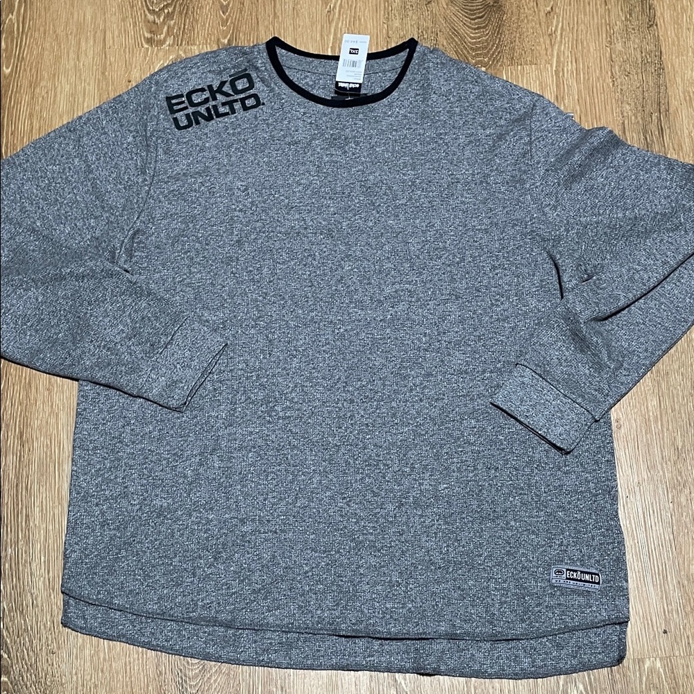 Ecko Unlimited Charcoal Long Sleeve Crewneck